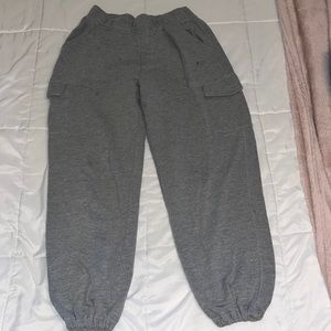 Gray Cargo Sweatpants